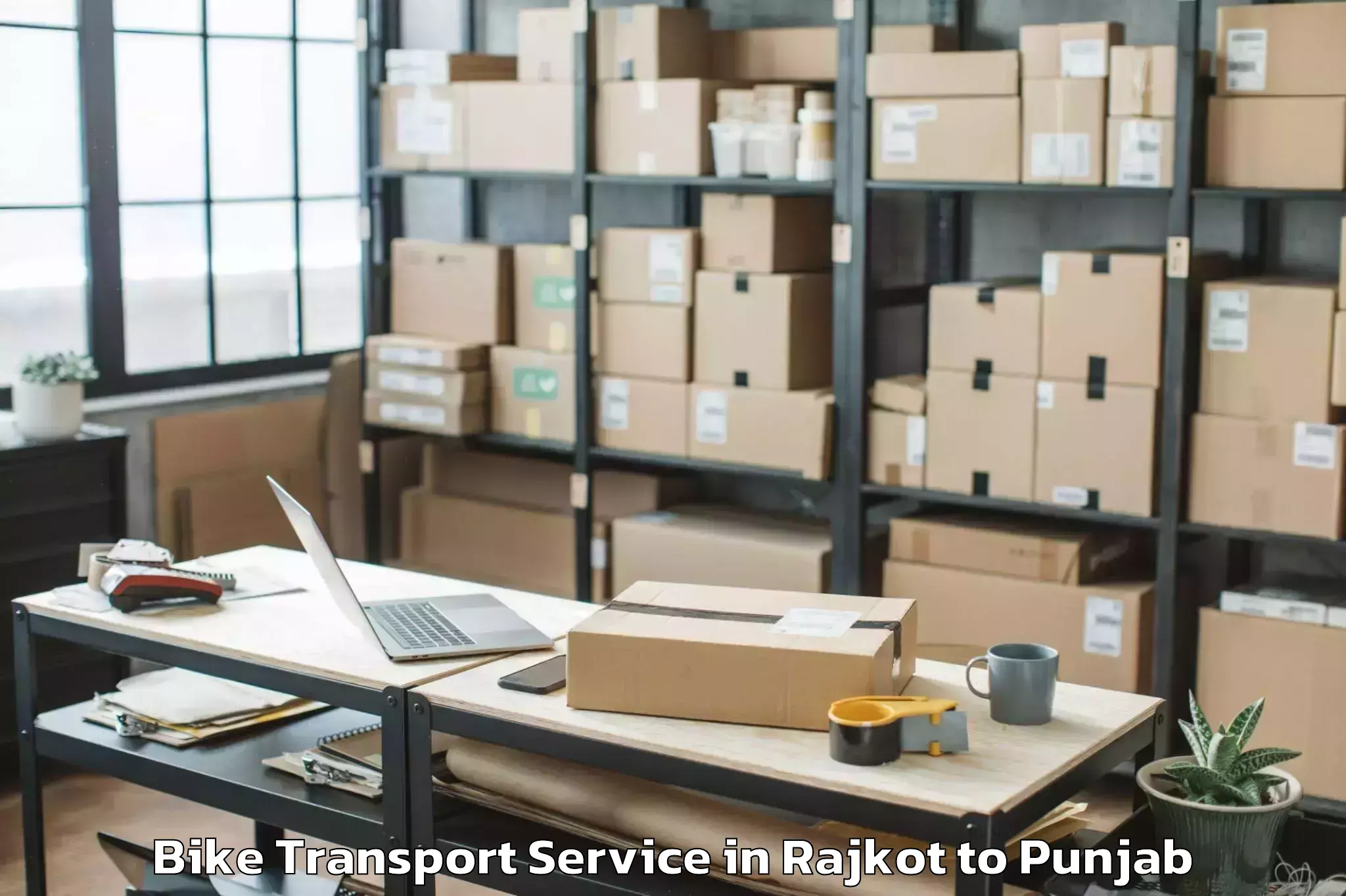 Hassle-Free Rajkot to Mohali Bike Transport